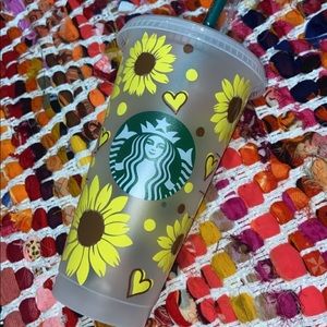 Venti Starbucks Cold Cup “Sunflower”